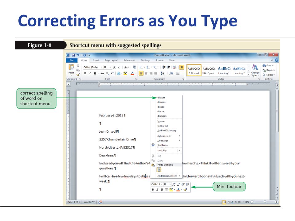 XP Correcting Errors as You Type