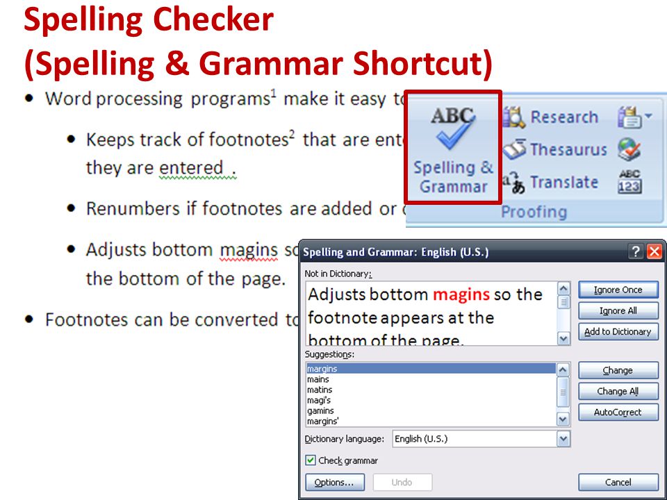Spelling Checker (Spelling & Grammar Shortcut)