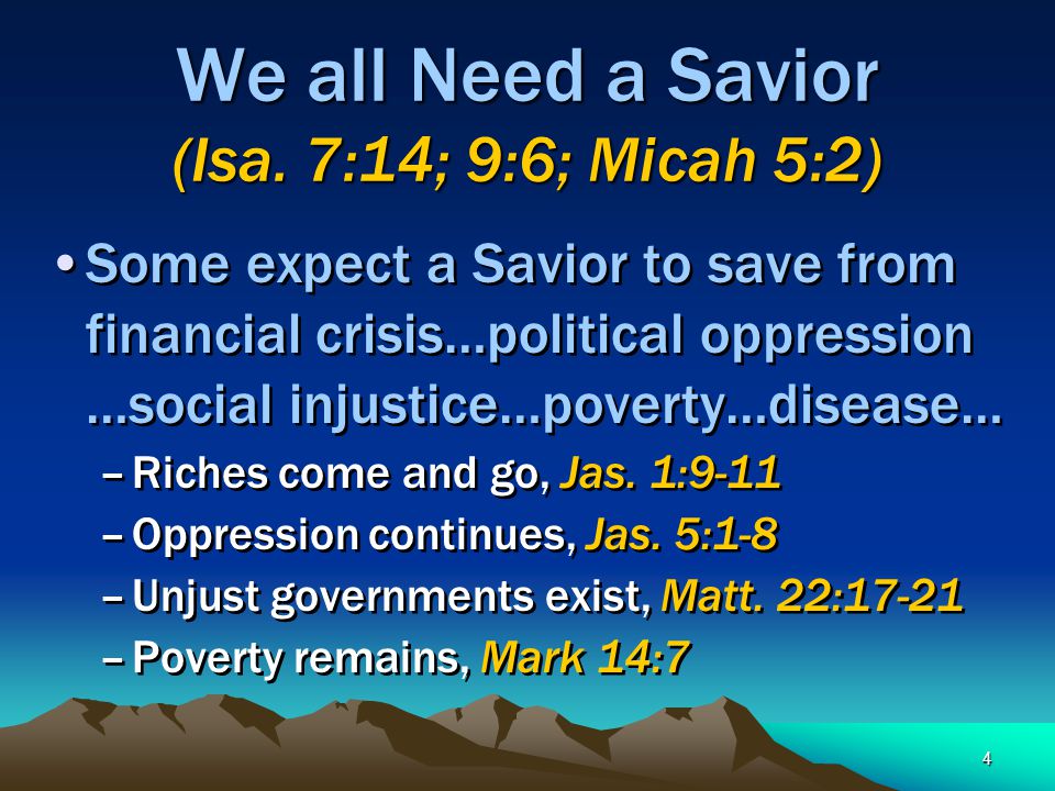 4 We all Need a Savior (Isa.