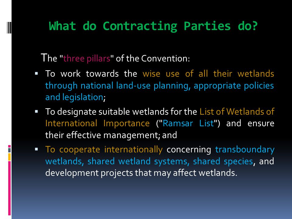 What do Contracting Parties do.