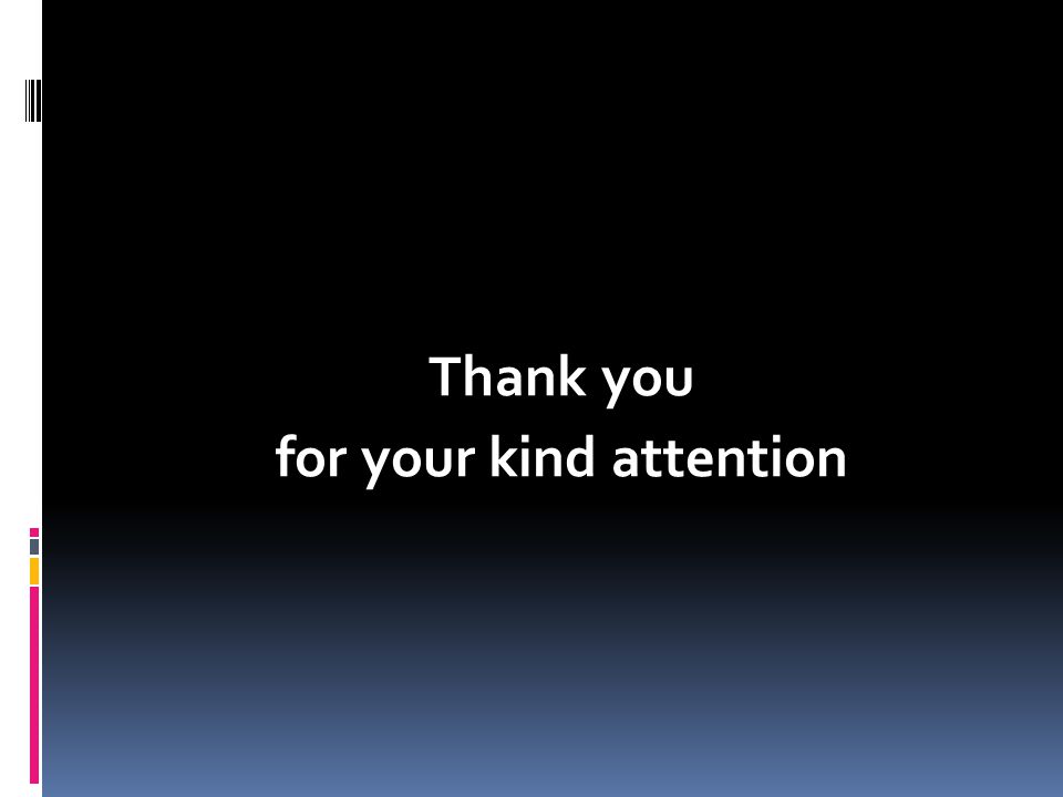 Thank you for your kind attention