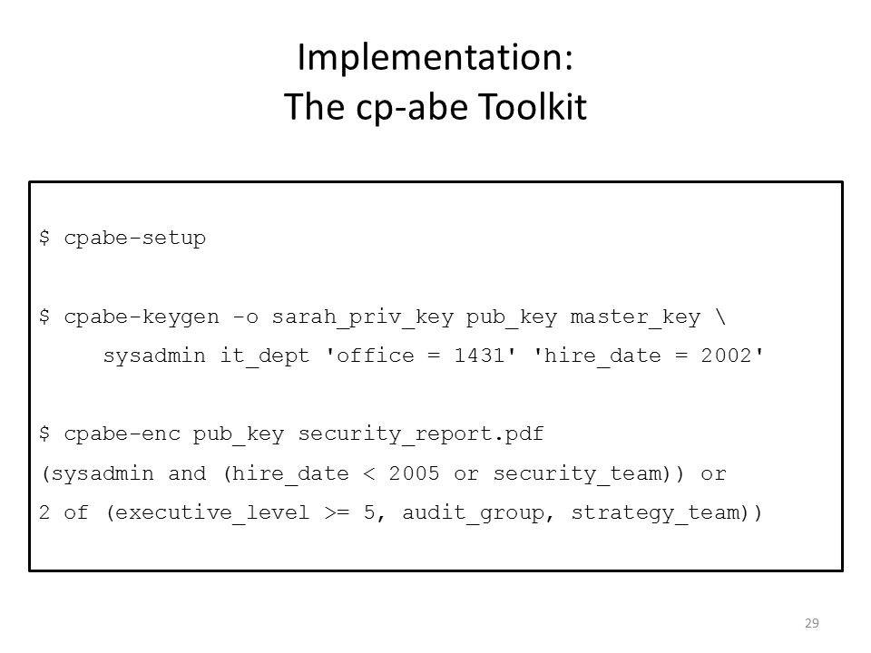 cpabe toolkit cpabe toolkit