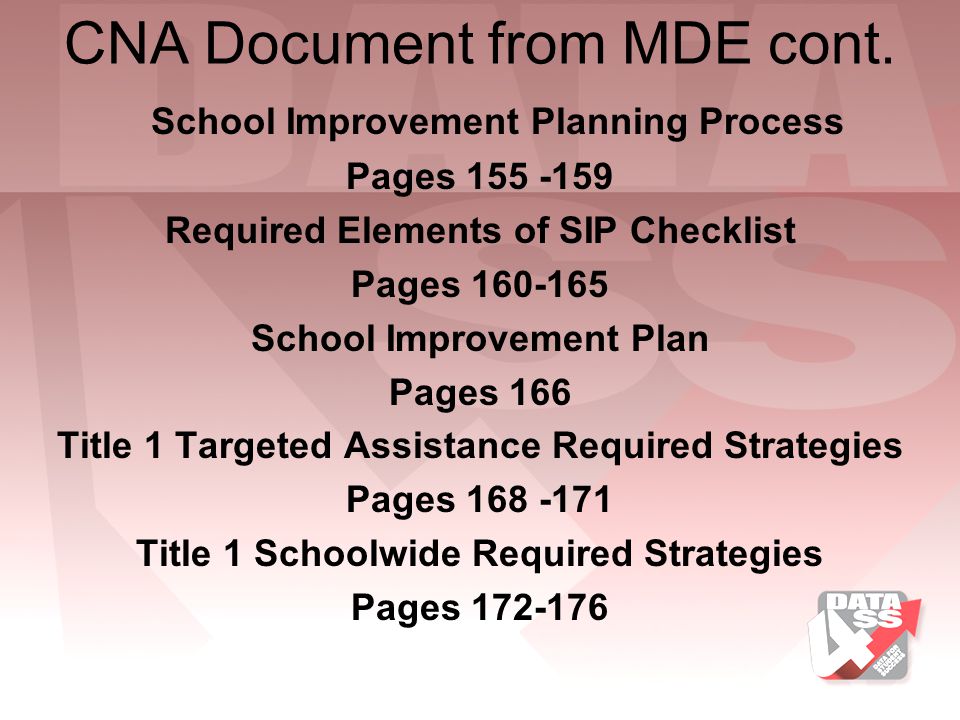 CNA Document from MDE cont.