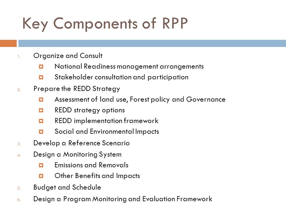 Key Components of RPP 1.