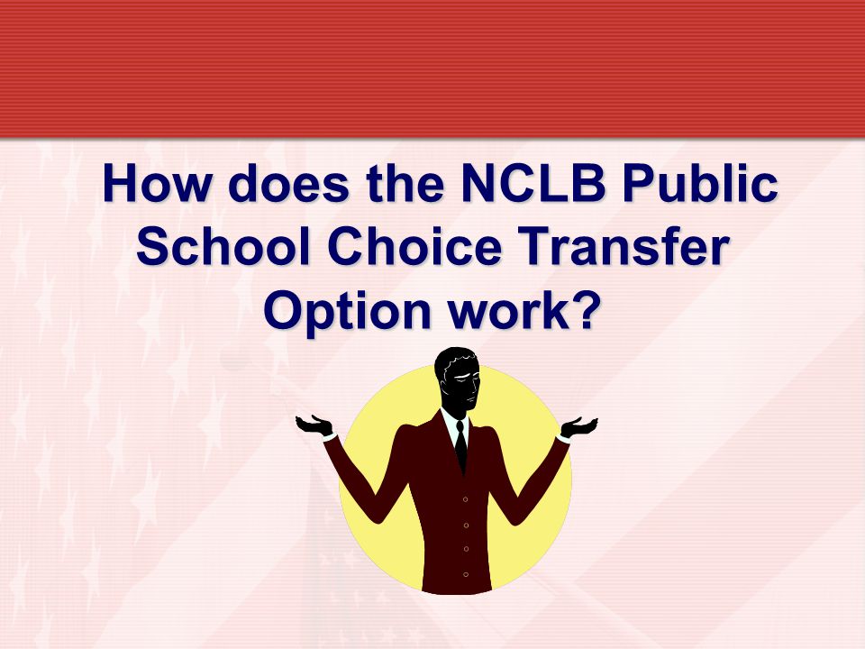 How does the NCLB Public School Choice Transfer Option work.