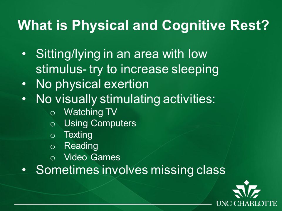 What is Physical and Cognitive Rest.