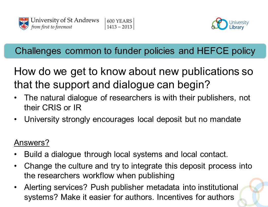 How do we get to know about new publications so that the support and dialogue can begin.