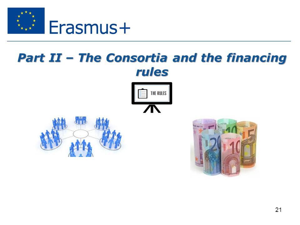 Part II – The Consortia and the financing rules 21