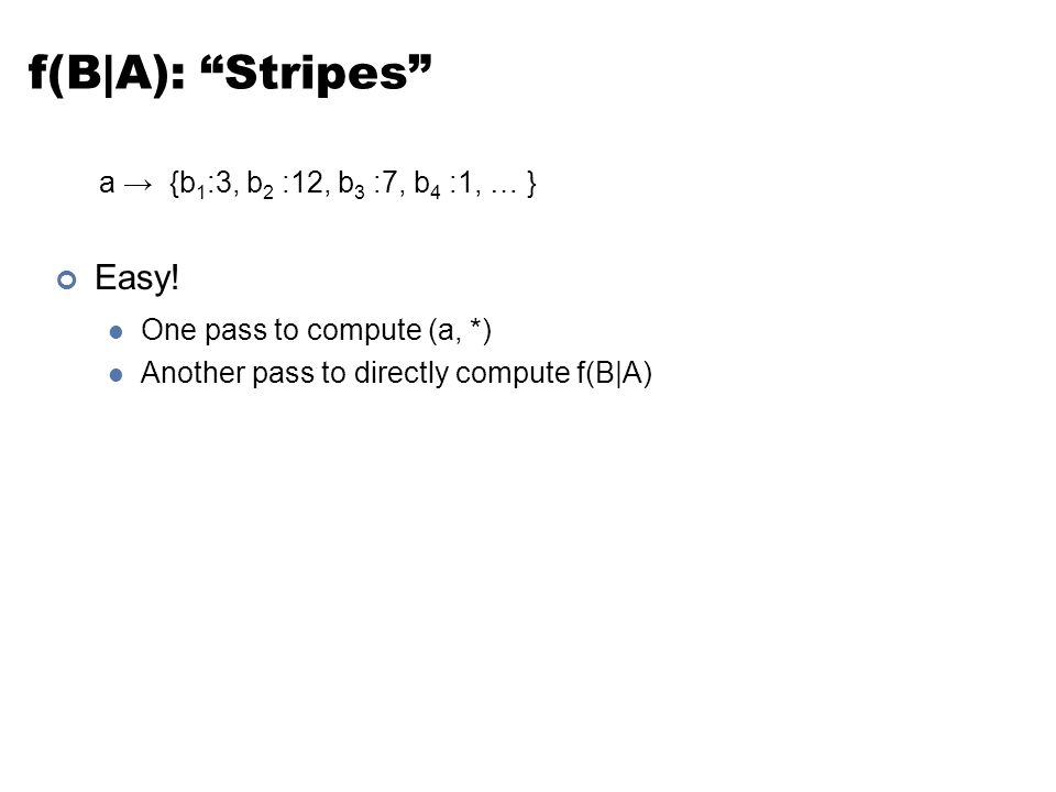 f(B|A): Stripes Easy.