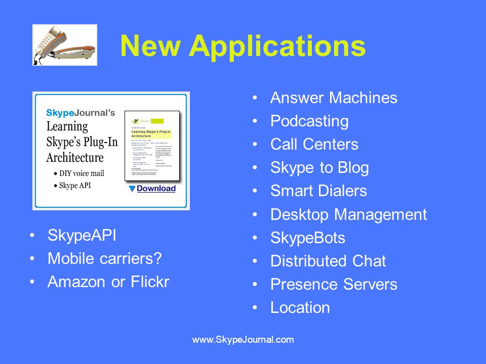 New Applications SkypeAPI Mobile carriers.