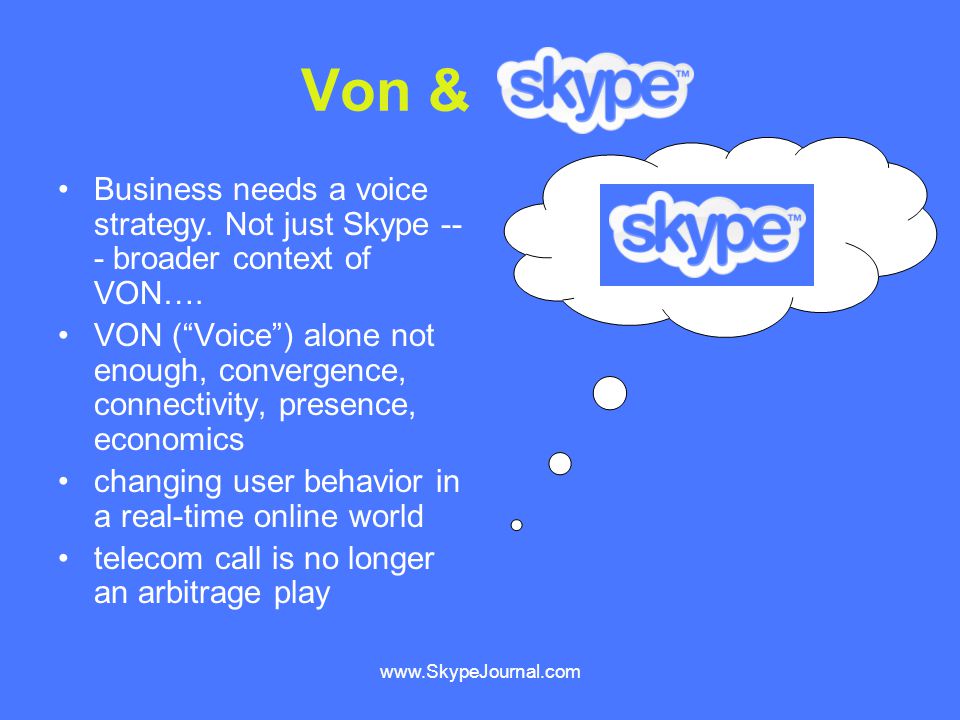 Von & Skype Business needs a voice strategy.