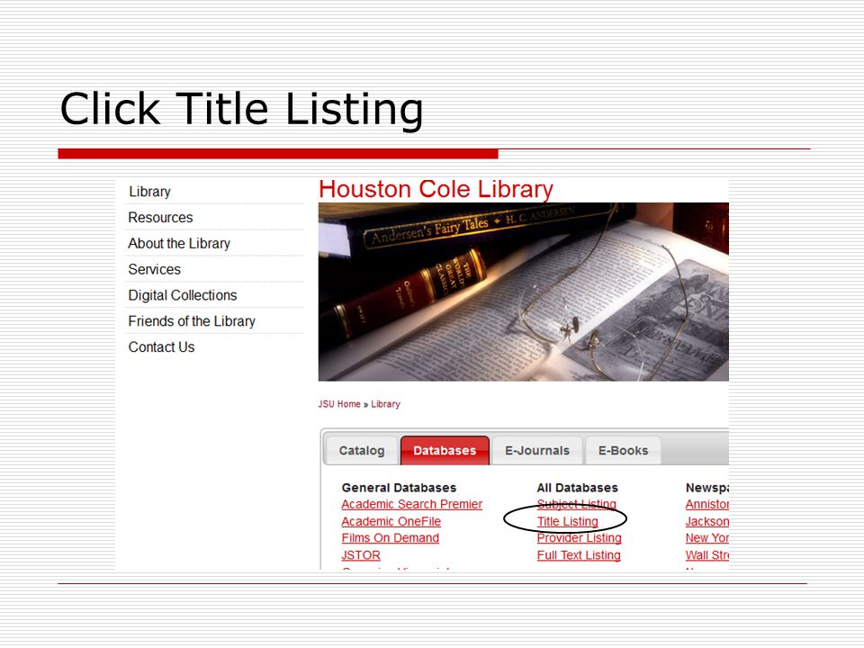 Click Title Listing