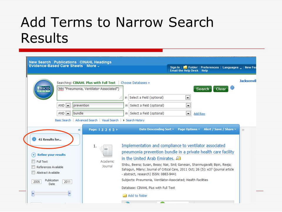 Add Terms to Narrow Search Results