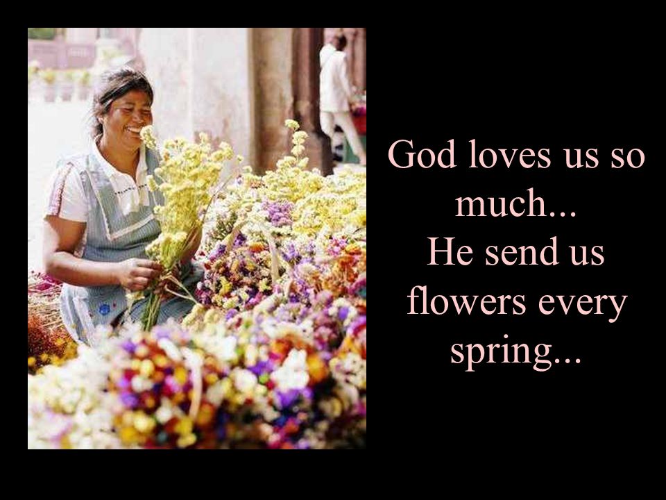 God loves us so much... He send us flowers every spring...