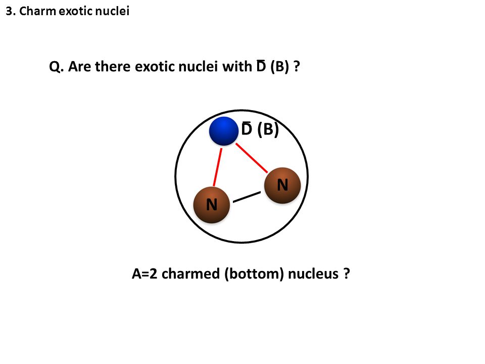 A=2 charmed (bottom) nucleus . D (B) N N Q. Are there exotic nuclei with D (B) .