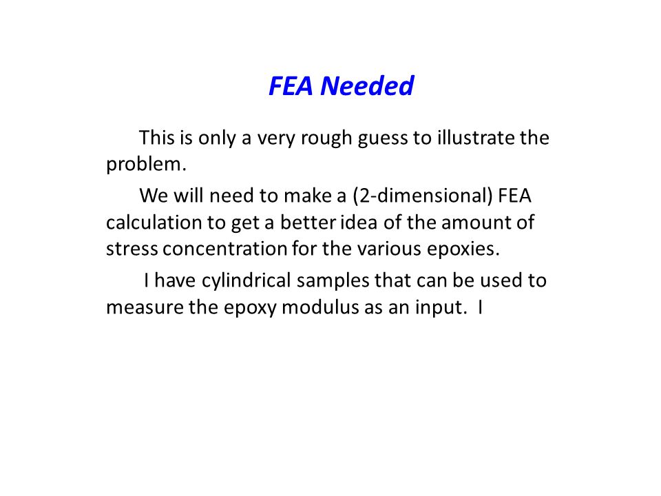 FEA Needed This is only a very rough guess to illustrate the problem.