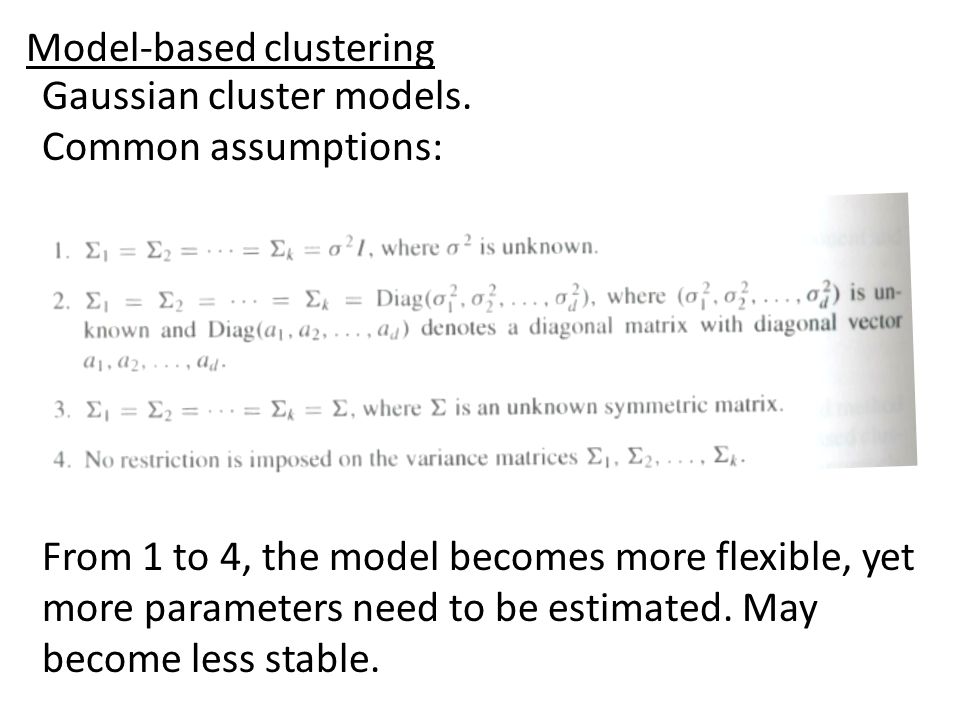 Gaussian cluster models.