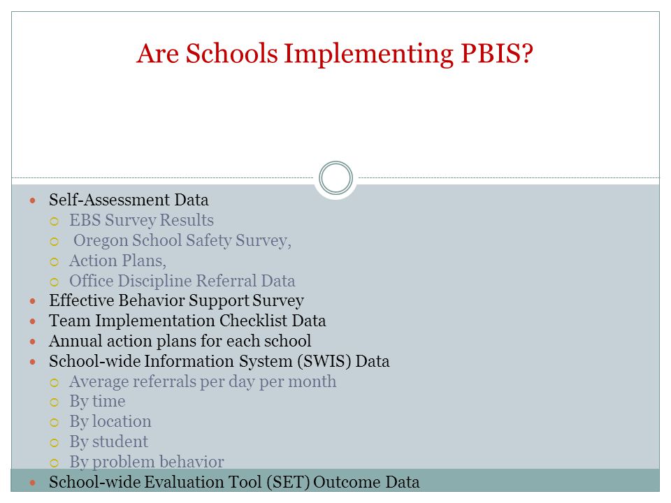 Are Schools Implementing PBIS.