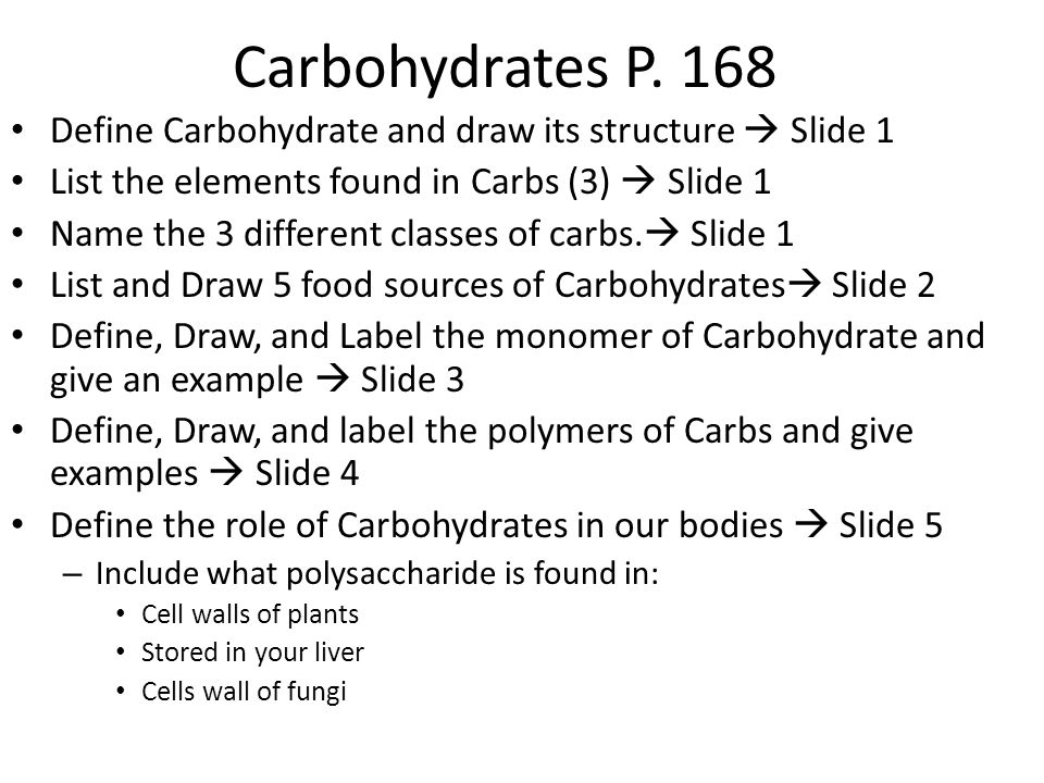 Carbohydrates P.