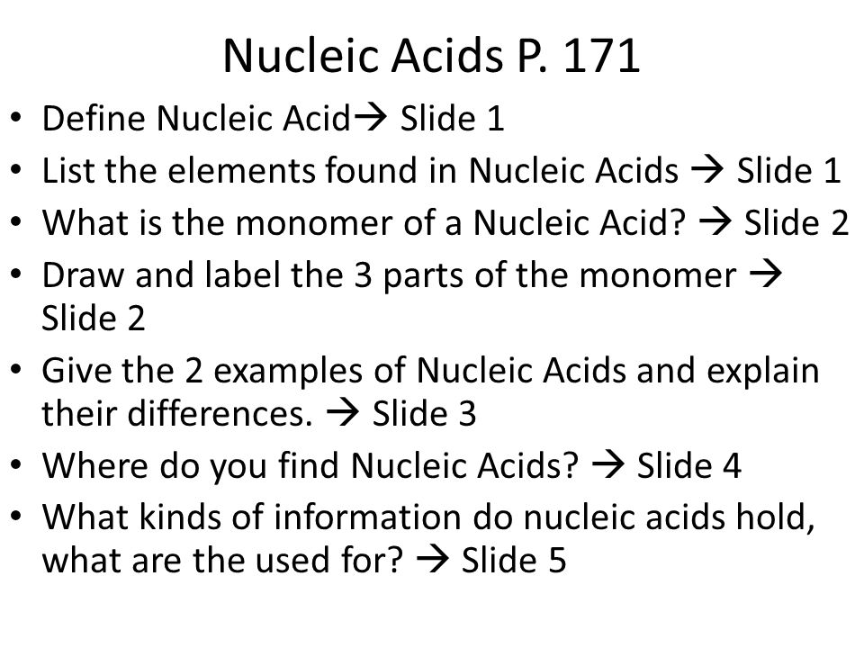 Nucleic Acids P.