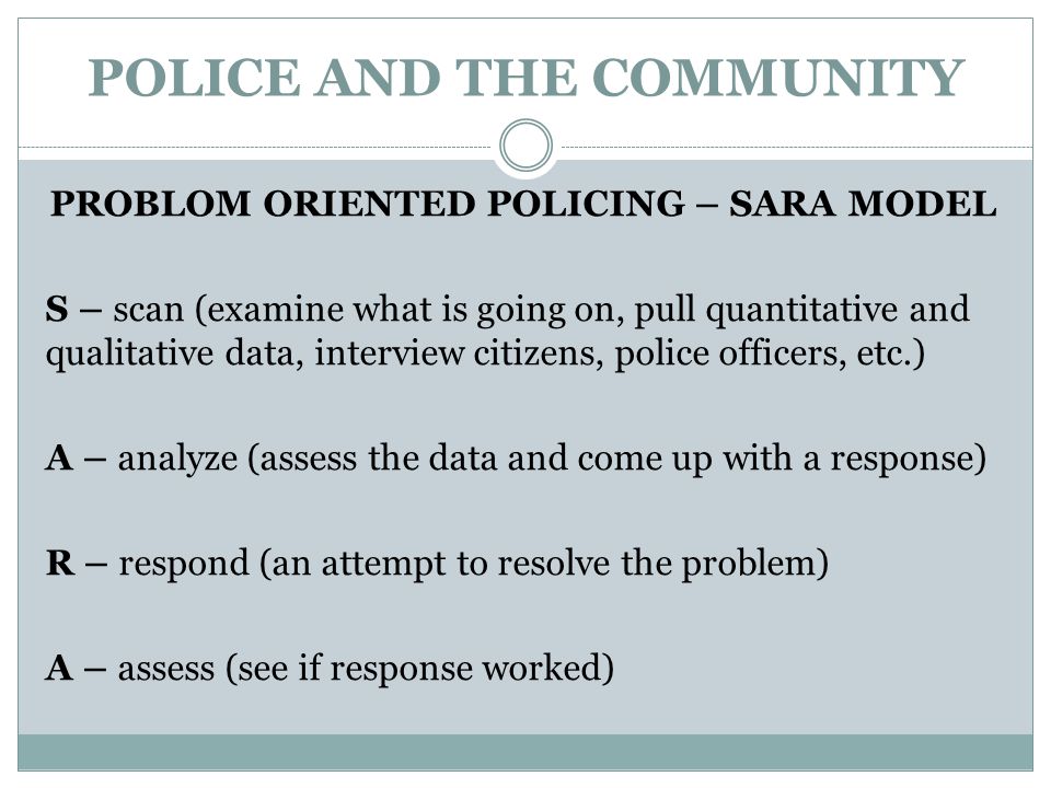 sara model policing