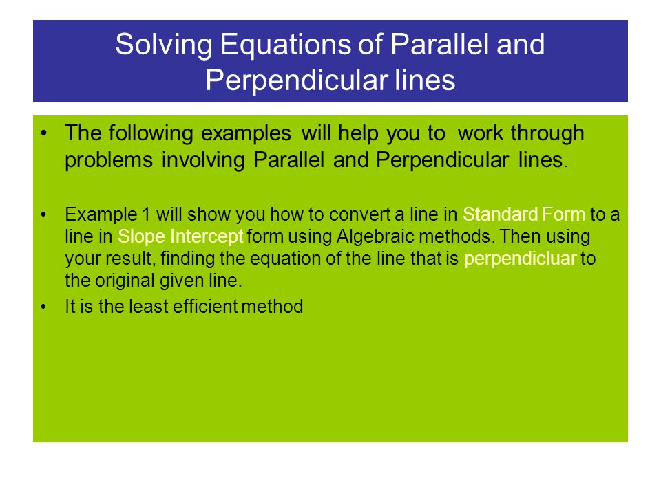 perpendicular lines in real life examples