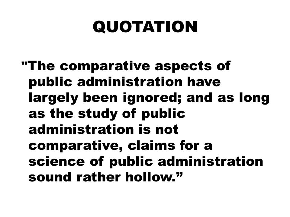 aspects of public administration