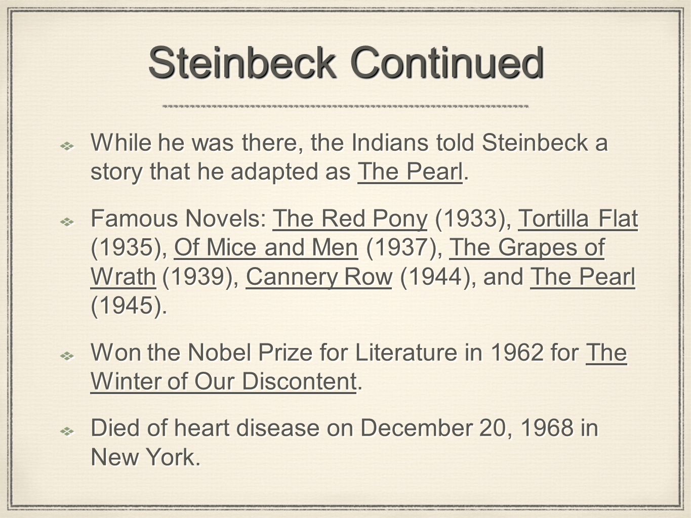 Реферат: Red Pony By John Steinbeck Essay Research