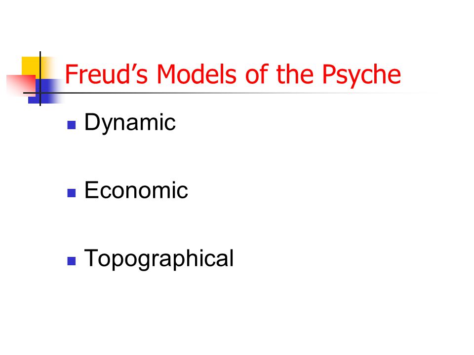 Freud’s Models of the Psyche Dynamic Economic Topographical
