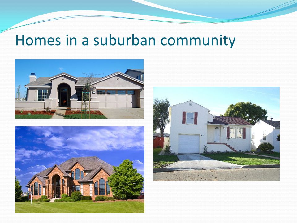 Homes in a suburban community