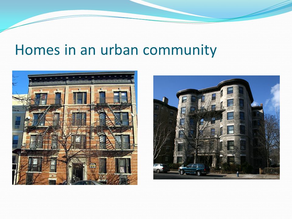 Homes in an urban community