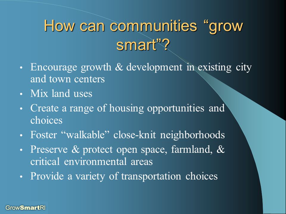 How can communities grow smart .