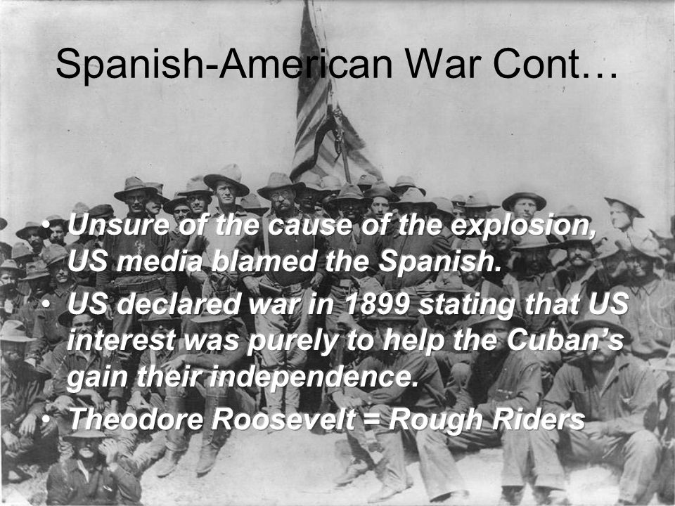 Spanish-American War Cont…