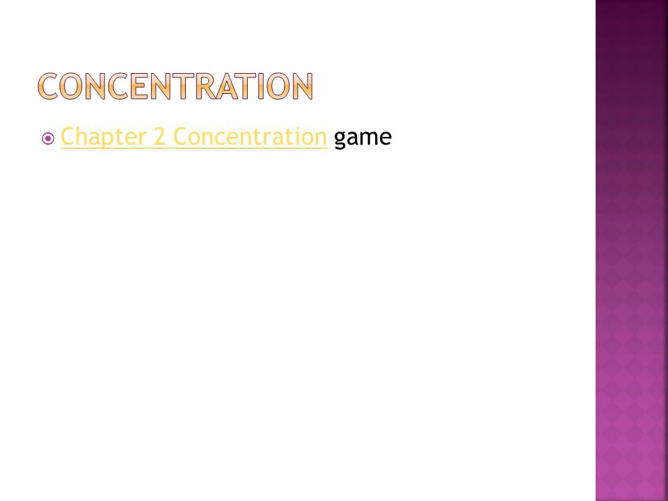  Chapter 2 Concentration game Chapter 2 Concentration