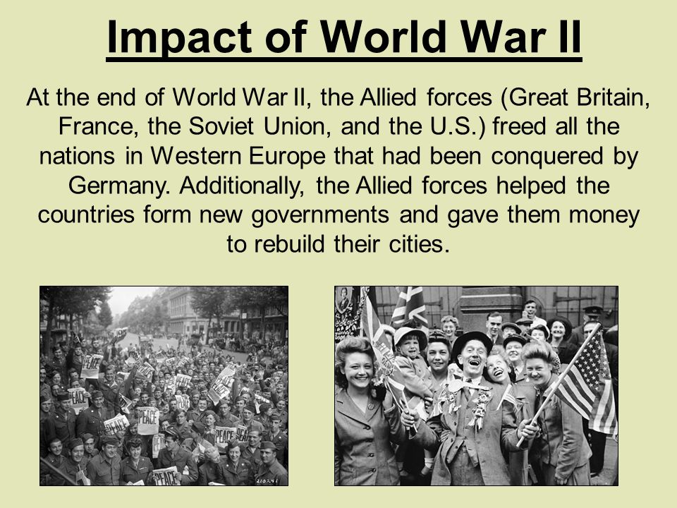 How did World War II change Europe and the world? Standard: SS6H7b. Explain  the impact of WWII in terms of the Holocaust, the origins of the Cold War,  - ppt download