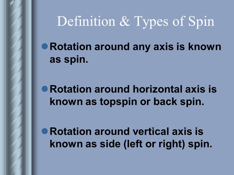 Spin Impact and Elasticity By Dr. Ajay Kumar Reader School of Physical Education DAVV Indore