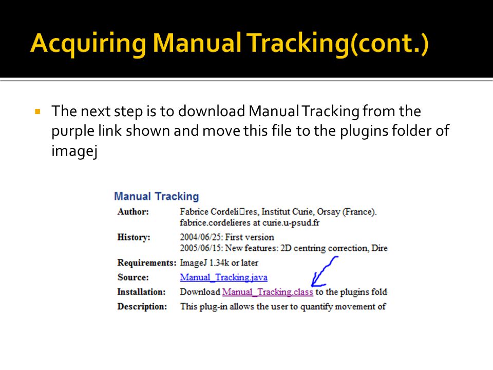 An Imagej Plugin With Cell Tracking Capabilities Ppt Download
