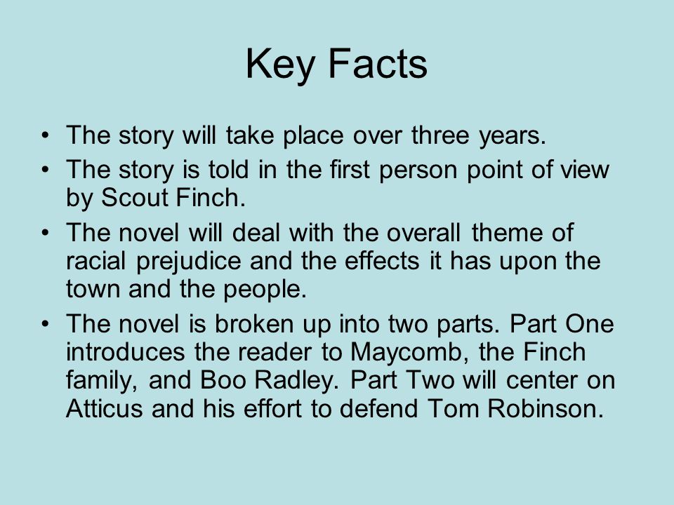 Key Facts The story will take place over three years.