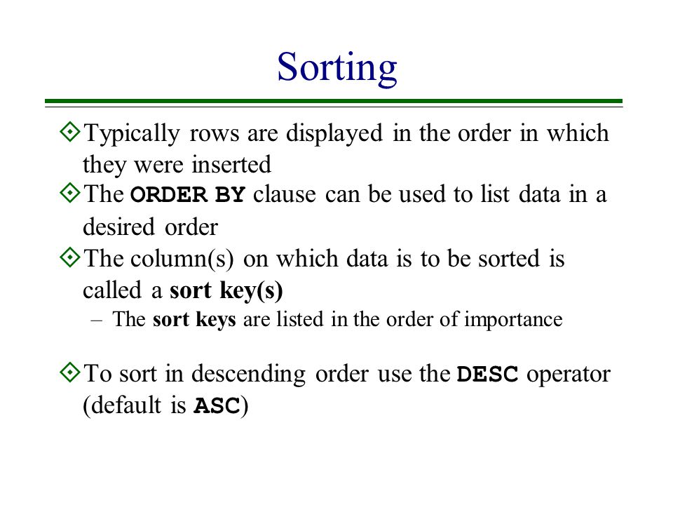 Structured Query Language STAT 598 W Lecture 27. Outline Introduction ...