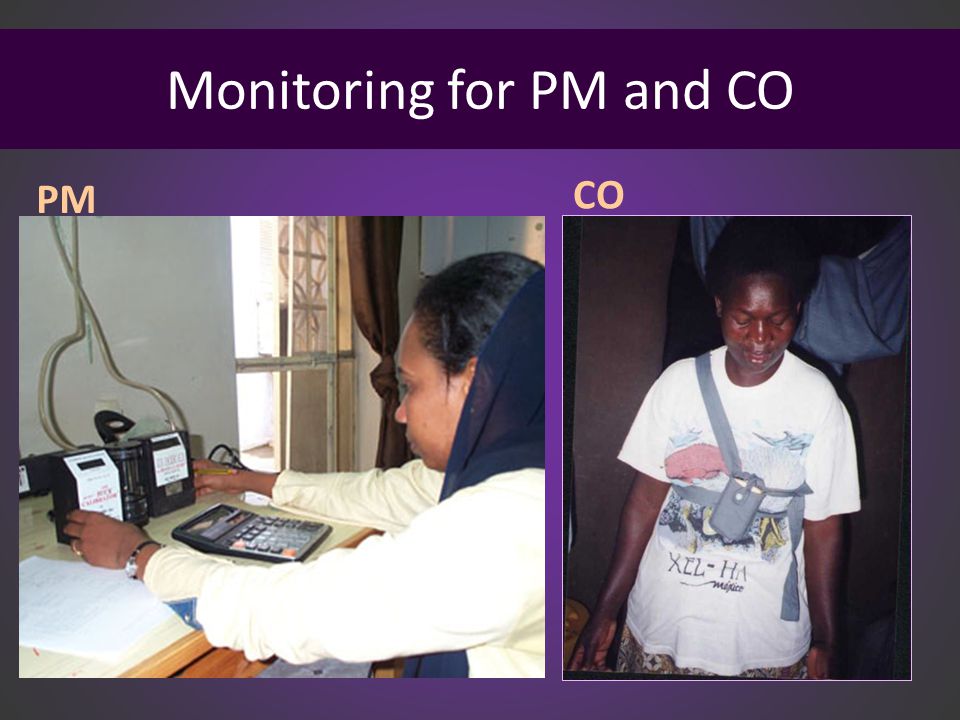 Monitoring for PM and CO PM CO