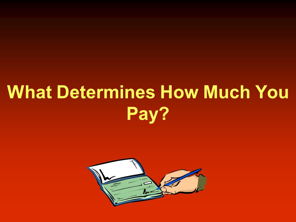 What Determines How Much You Pay