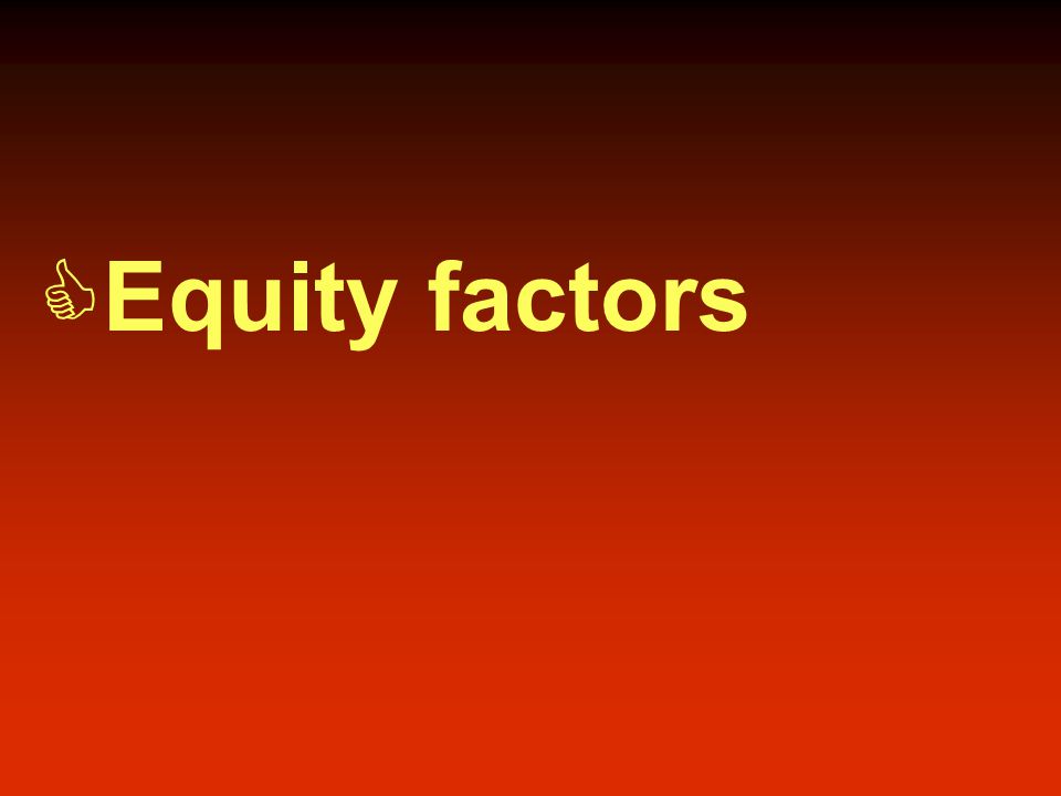  Equity factors