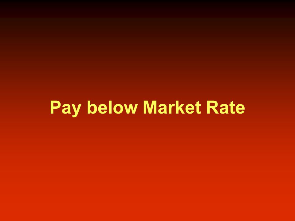 Pay below Market Rate