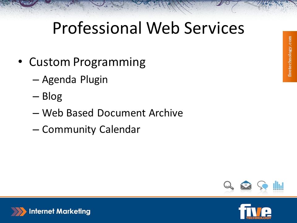 Professional Web Services Custom Programming – Agenda Plugin – Blog – Web Based Document Archive – Community Calendar