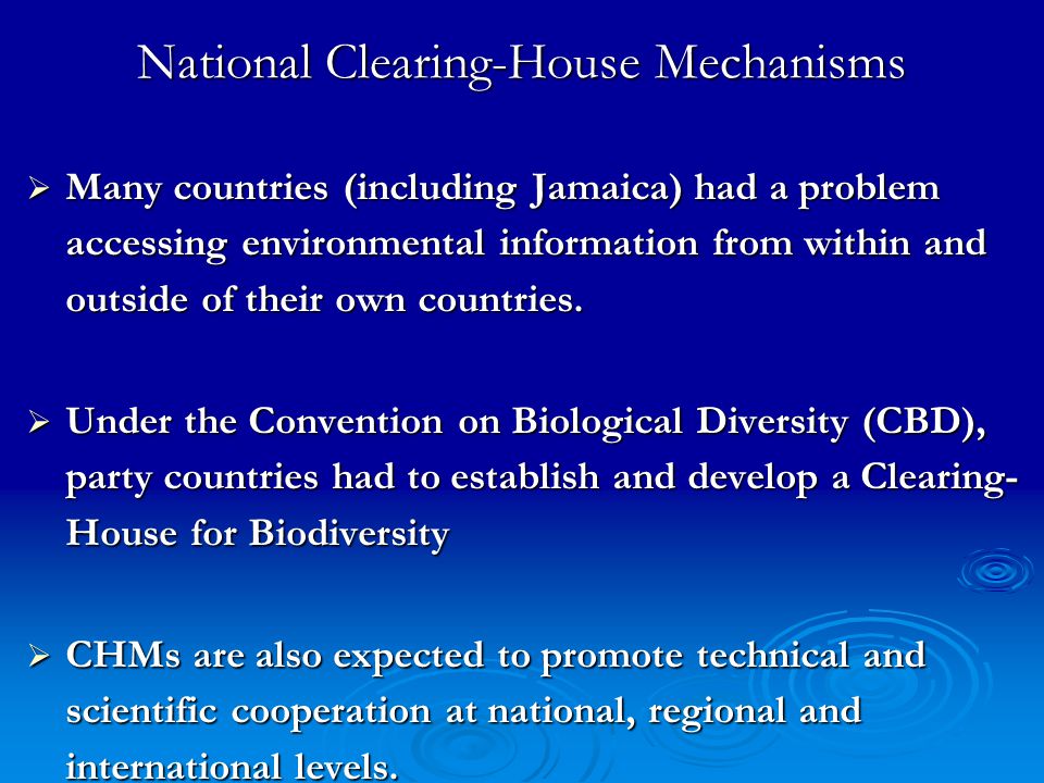 The Jamaica Clearing-House Mechanism Dayne Buddo Senior Research Officer  Natural History Division Institute of Jamaica UN Convention on Biological  Diversity. - ppt download