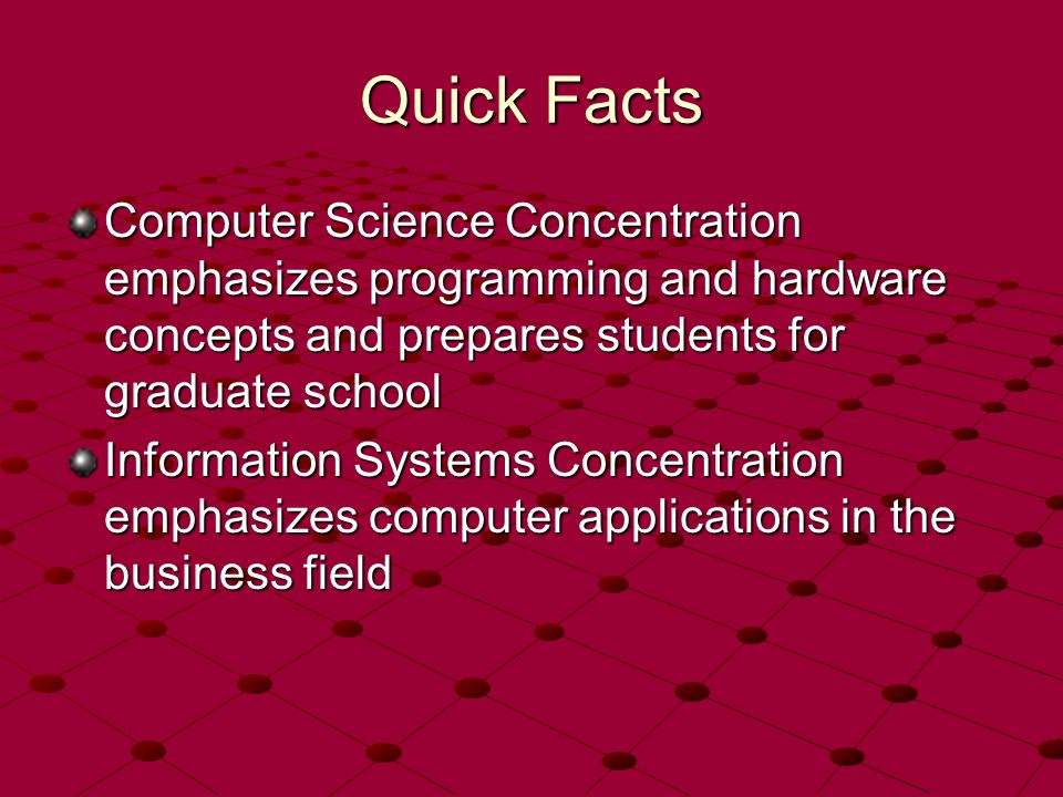Computer Science and Information Technology Concentrations Minors Career  Opportunities. - ppt download