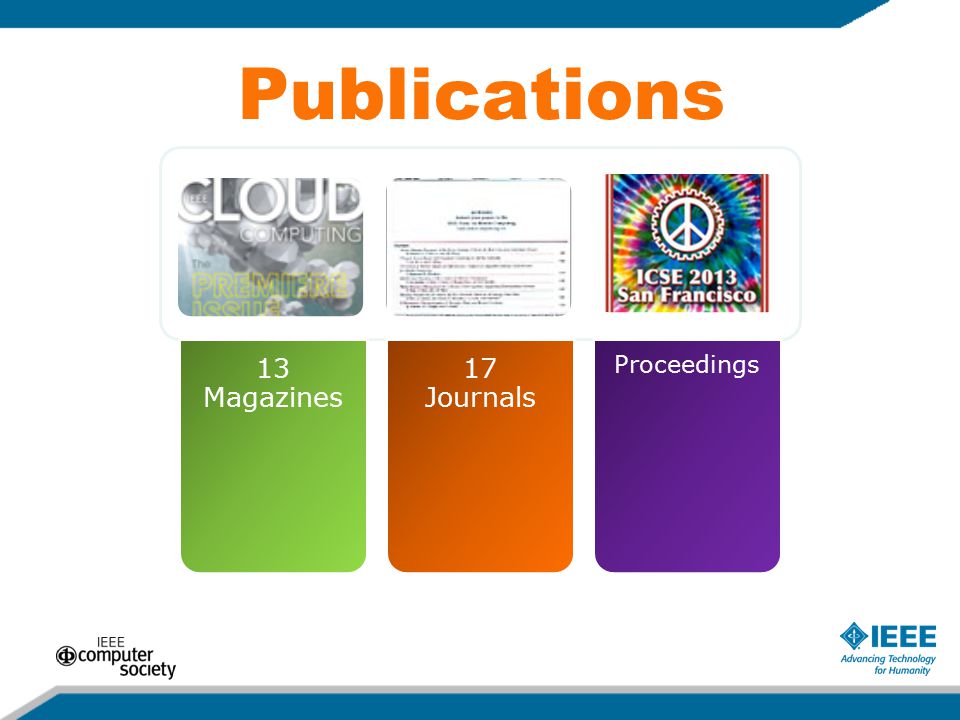 Publications 13 Magazines 17 Journals Proceedings