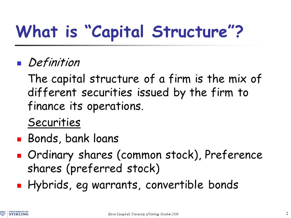 why is capital structure important