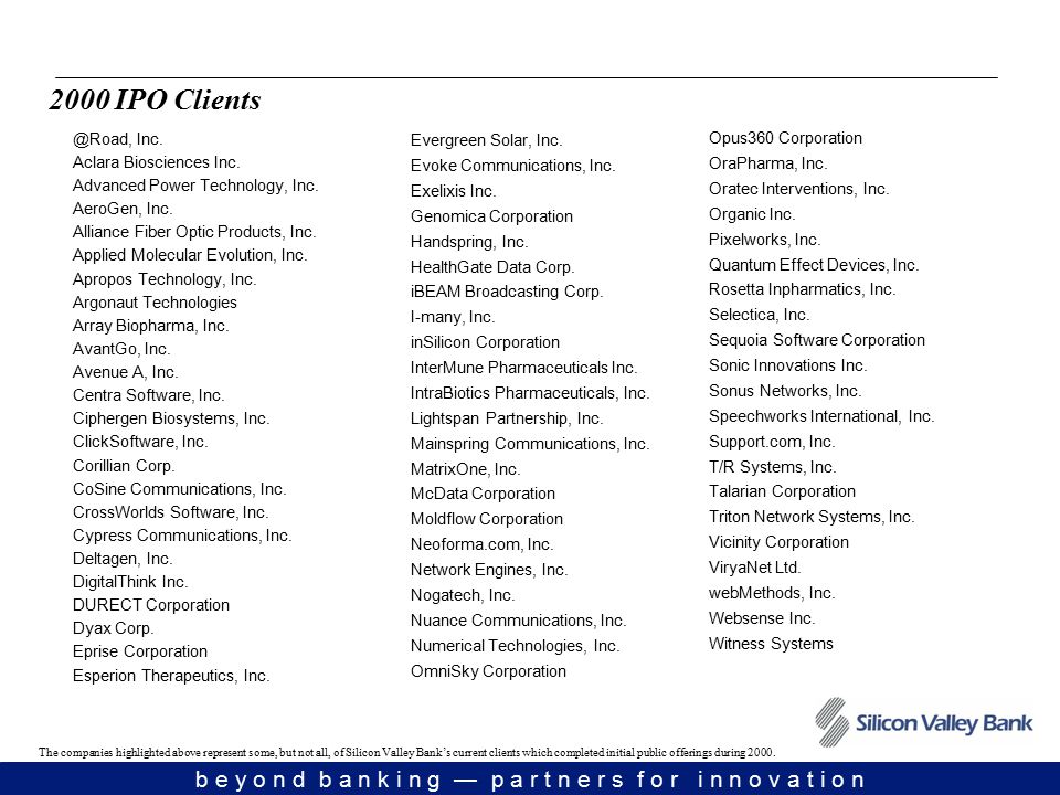 B e y o n d b a n k i n g — p a r t n e r s f o r i n n o v a t i o n Alternative Funding Sources & Debt Financing Philip G.... 