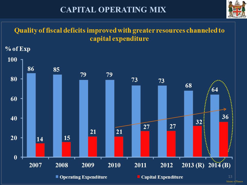 CAPITAL OPERATING MIX Ministry of Finance 13